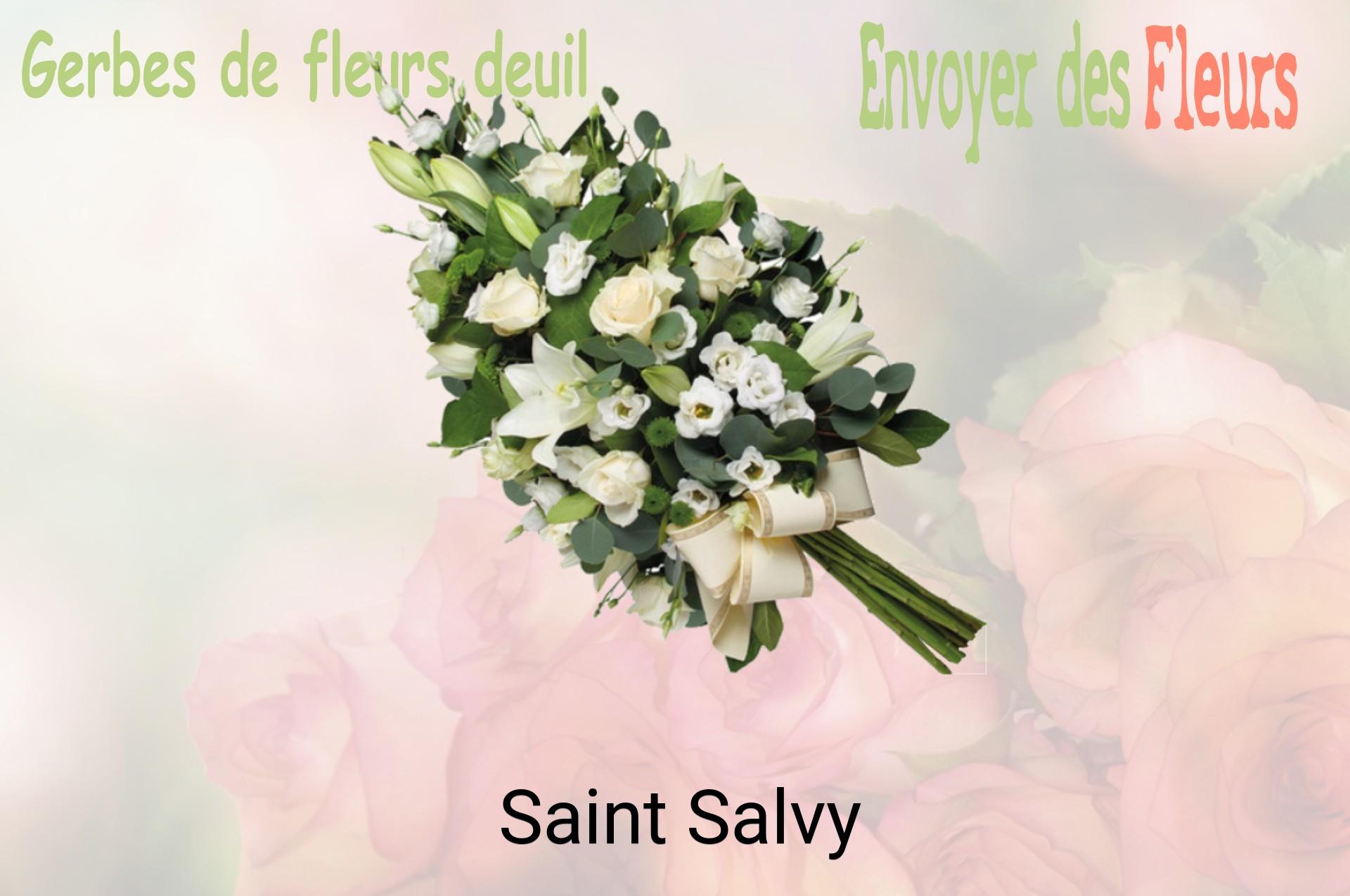 Gerbe de fleurs de deuil livrée à Saint-Salvy